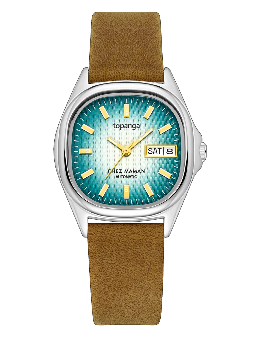 Montre Chez Maman Topanga Valley Blue cuir tan, vue principale