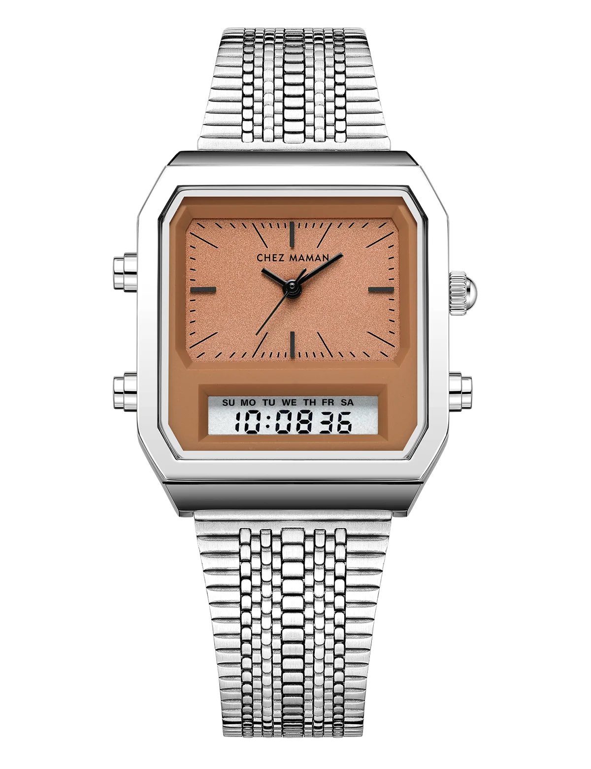 Montre Chez Maman La Twin Arizona bracelet milanais, vue principale