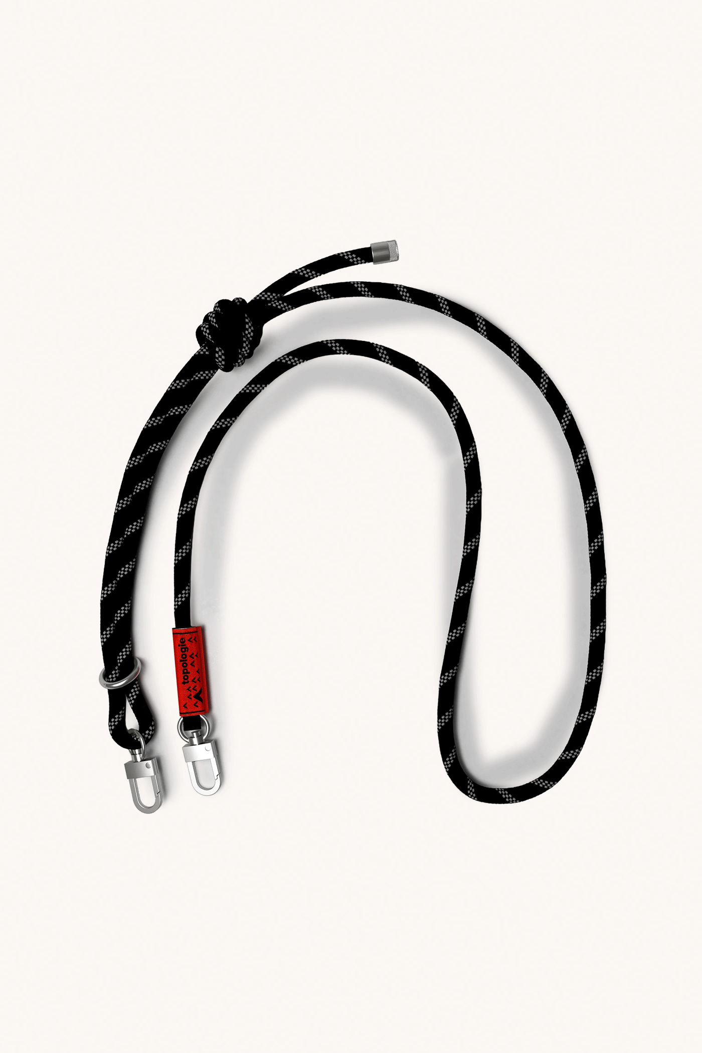 TOPOLOGIE - CORDON 8MM STRAPS ROPE BLACK REFLECTIVE – L'Île Bleue