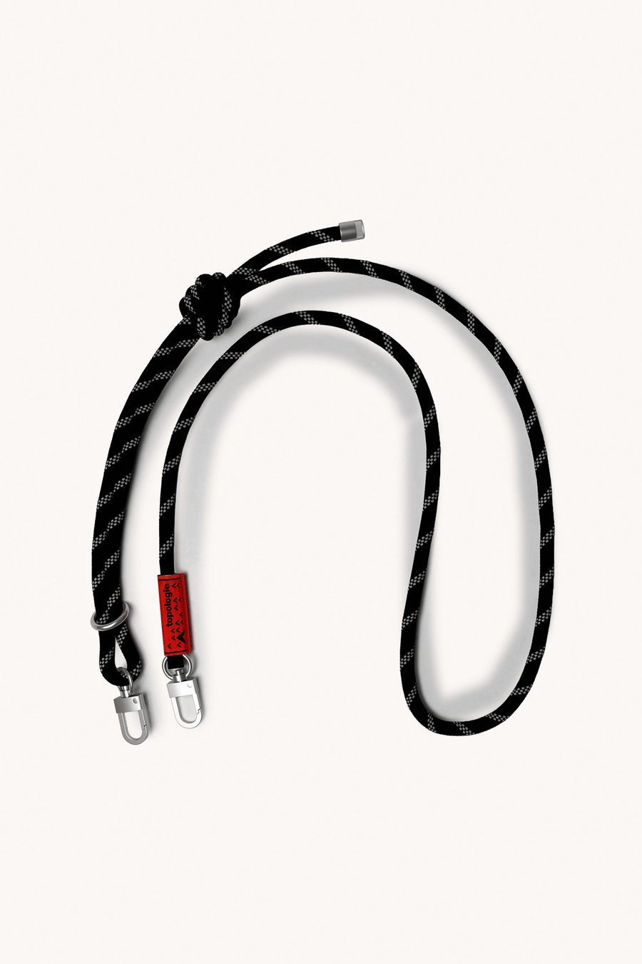 TOPOLOGIE - CORDON 8MM STRAPS ROPE BLACK REFLECTIVE