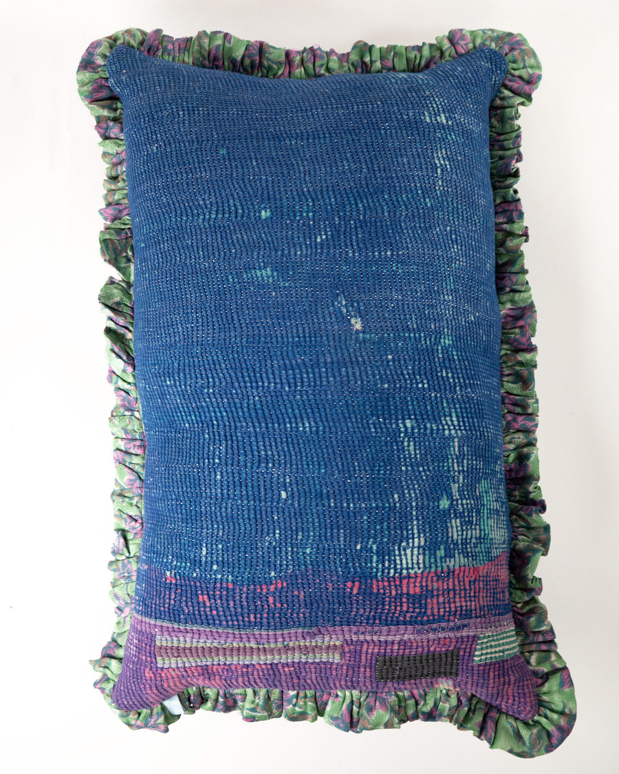THE BLUE ISLAND - KANTHA CUSHION 11