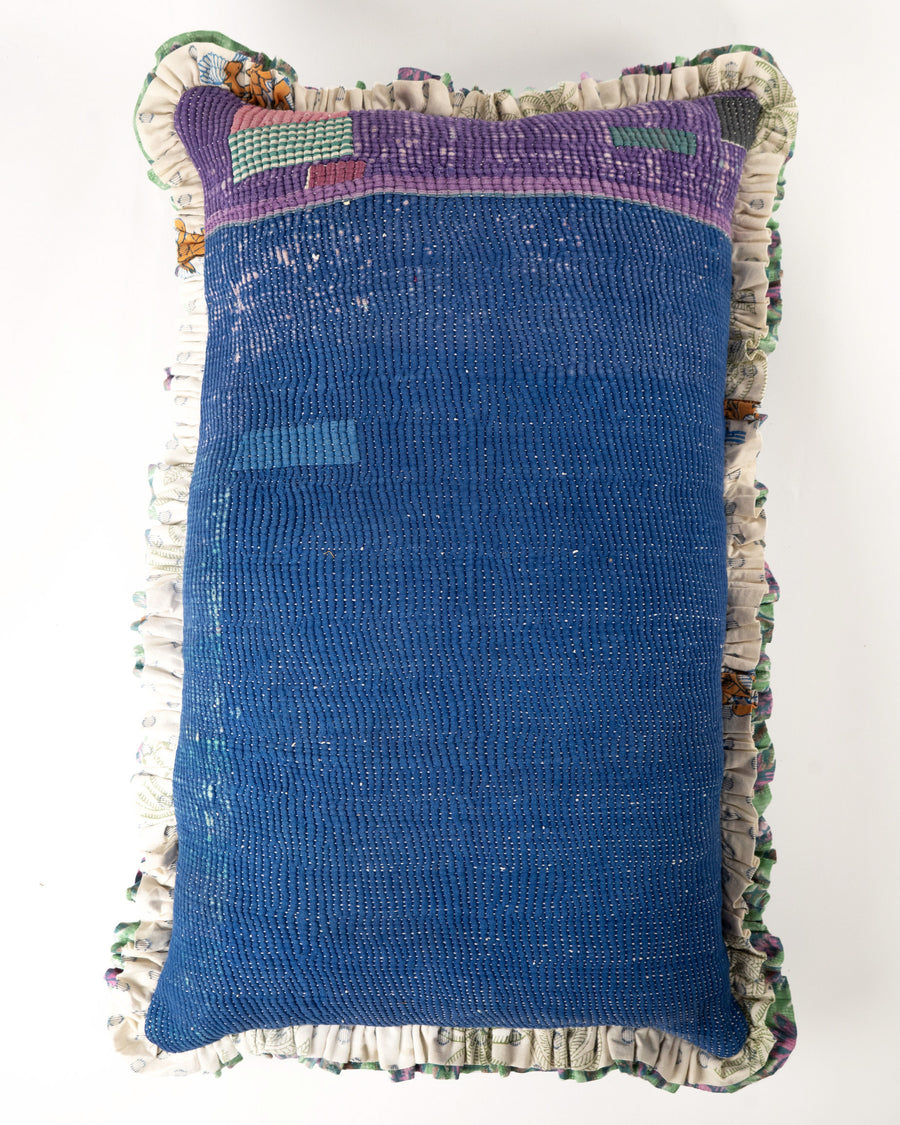THE BLUE ISLAND - KANTHA CUSHION 11