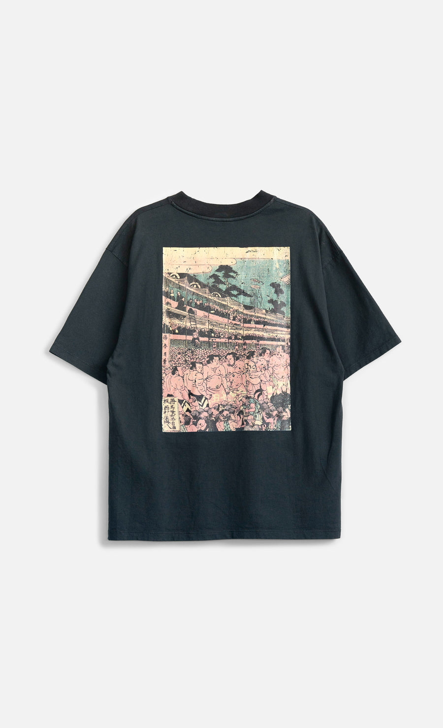 T-shirt homme Wooden Store Crop Toyokuni anthracite, vue principale