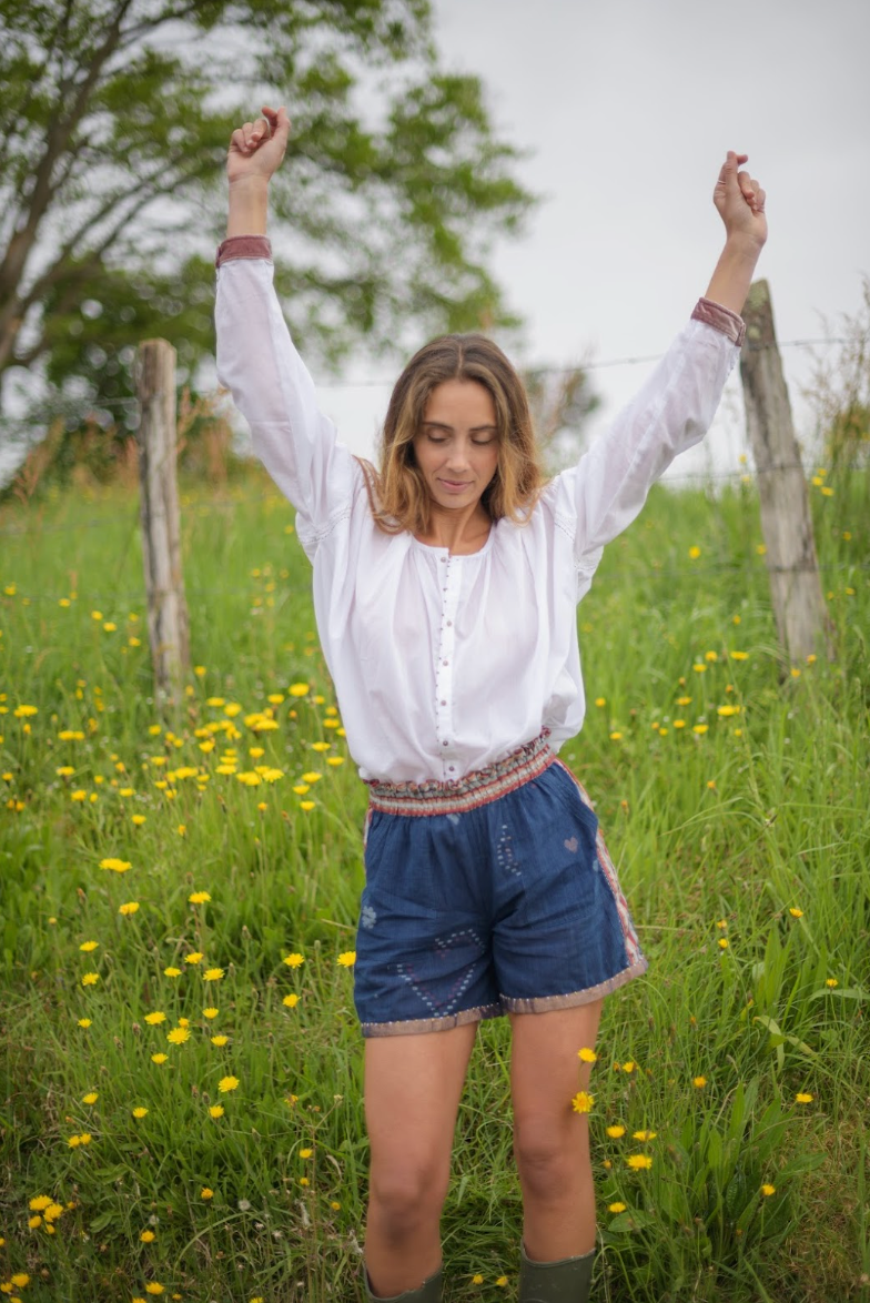 L'ÎLE BLEUE - Blouse Femme Lily en voile de coton