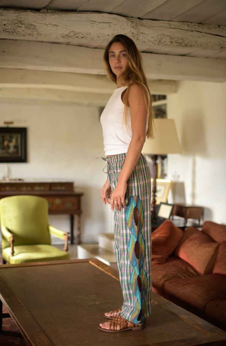 L'ÎLE BLEUE - PANTALON FEMME NEW BOUBOU SHETLAND VERT
