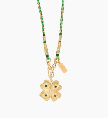 VIRGINIE BERMAN - Collier cordon Chance vert