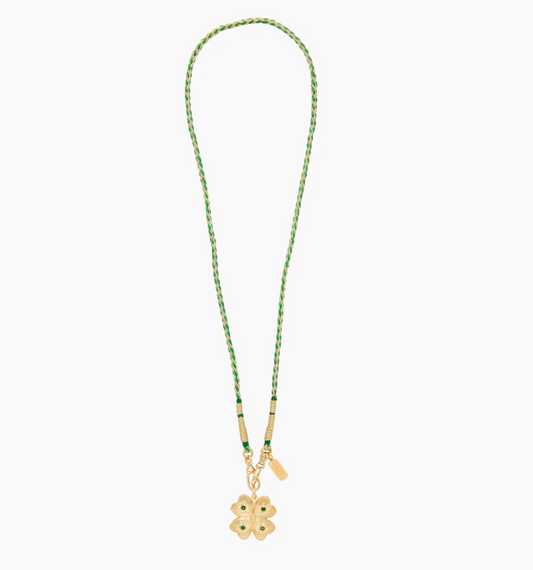 VIRGINIE BERMAN - Collier cordon Chance vert