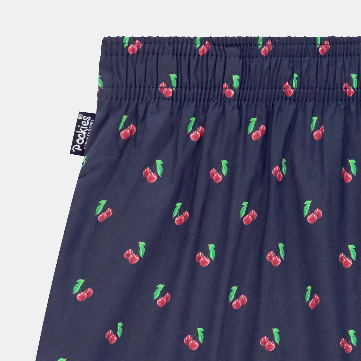 Boxer Pockies Cherry marine à imprimé cerises, autre angle