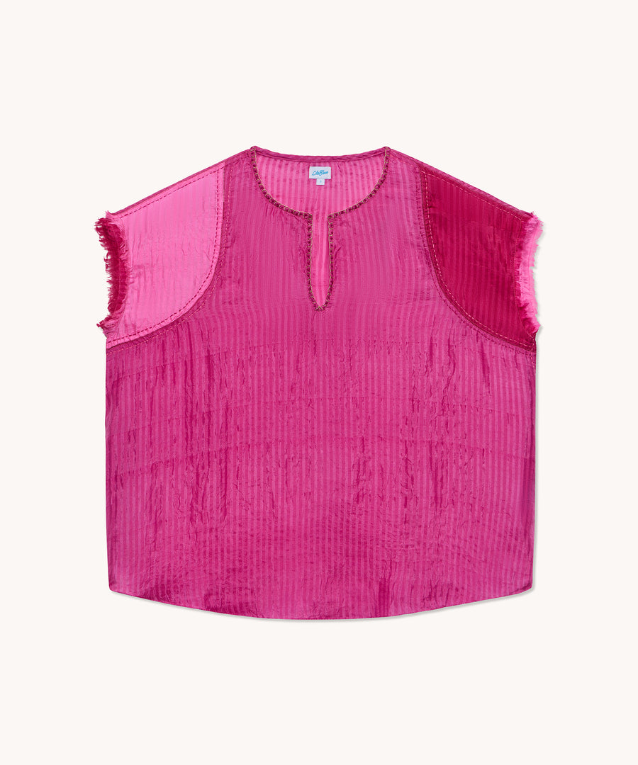 L'ÎLE BLEUE - Blouse Chloe Femme Soie Rose
