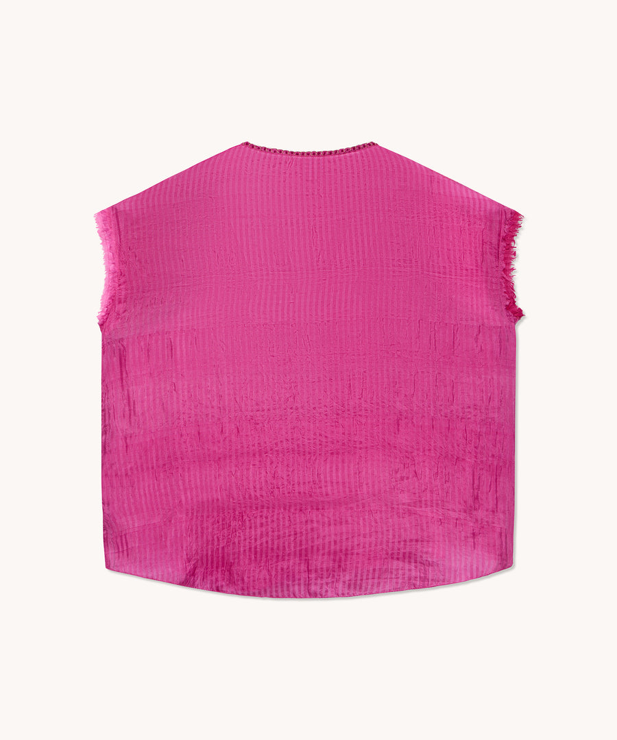 L'ÎLE BLEUE - Blouse Chloe Femme Soie Rose