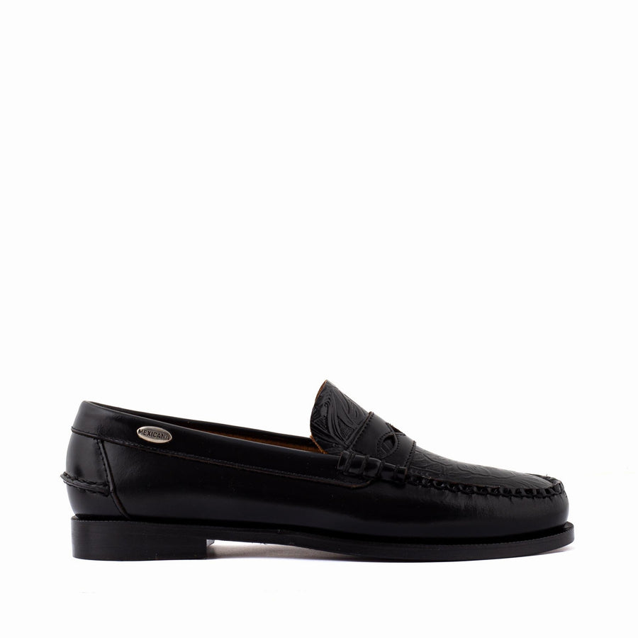 Mocassins femme Mexicana Cincelado coloris noir, deuxième vue