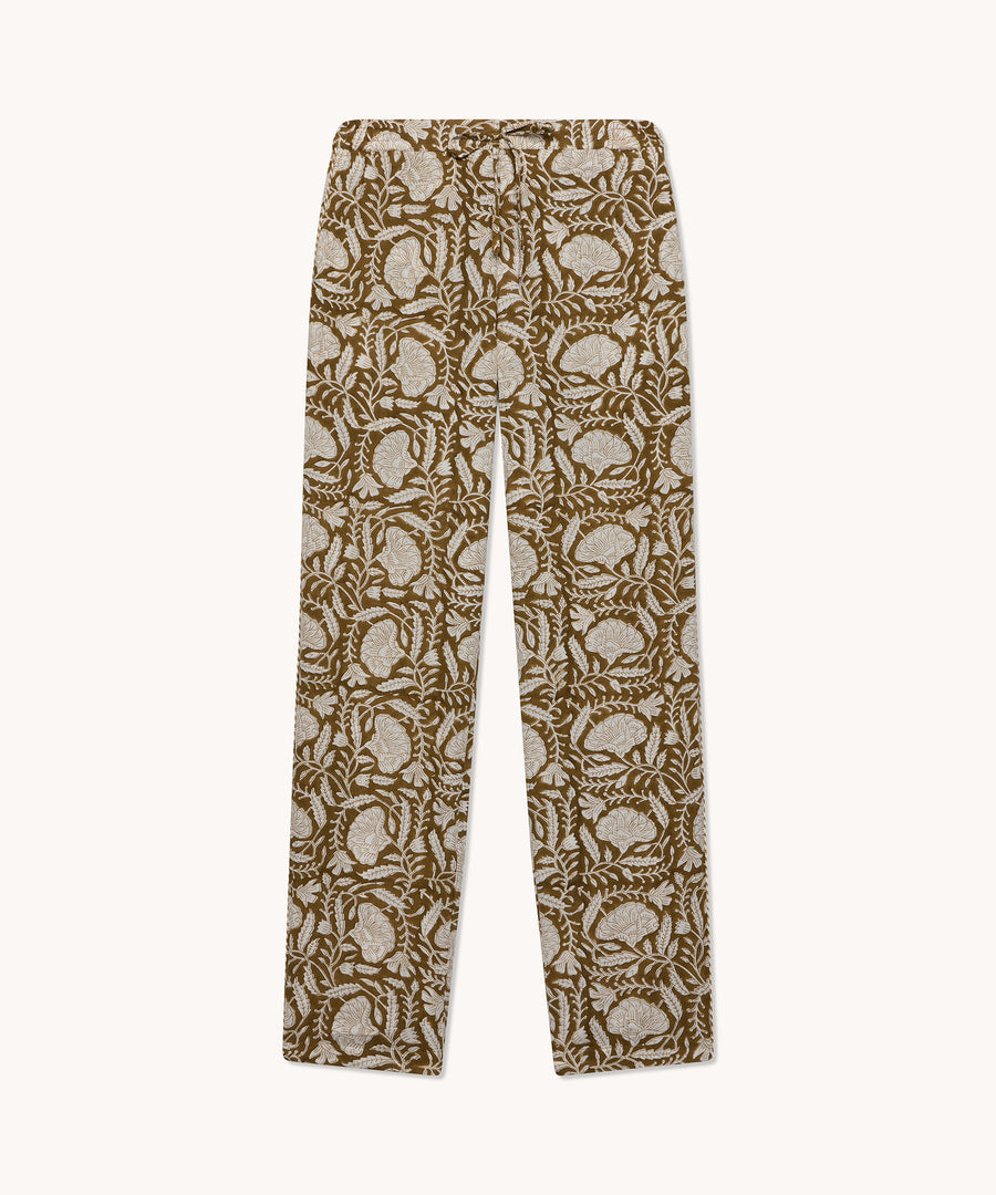 L'ILE BLEUE - NEW BOUBOU CORFU BLOCKPRINT FLEURI