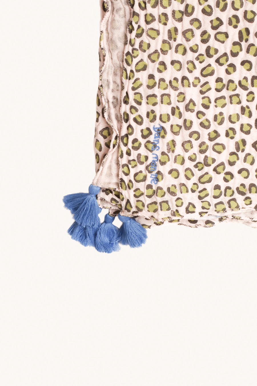 L'ÎLE BLEUE - SERVIETTE PAREO EN GAZE DE COTON LEOPARD