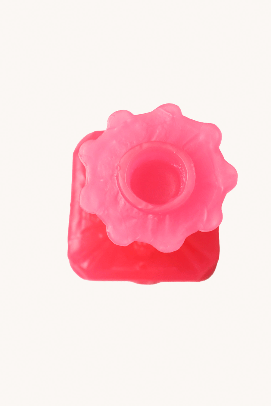 Ciergerie des Prémontrés - Bougeoir en Cire Rose Fluo