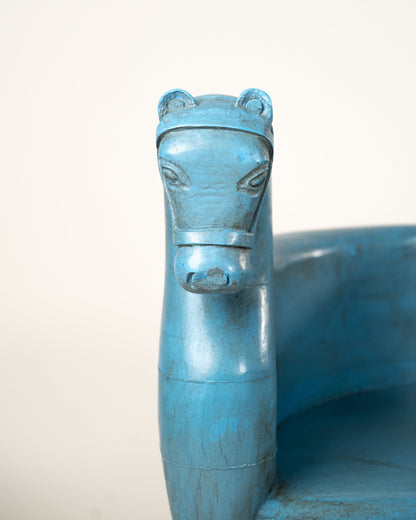 L'ÎLE BLEUE - PETITE CHAISE CHEVAL BOIS BLEU