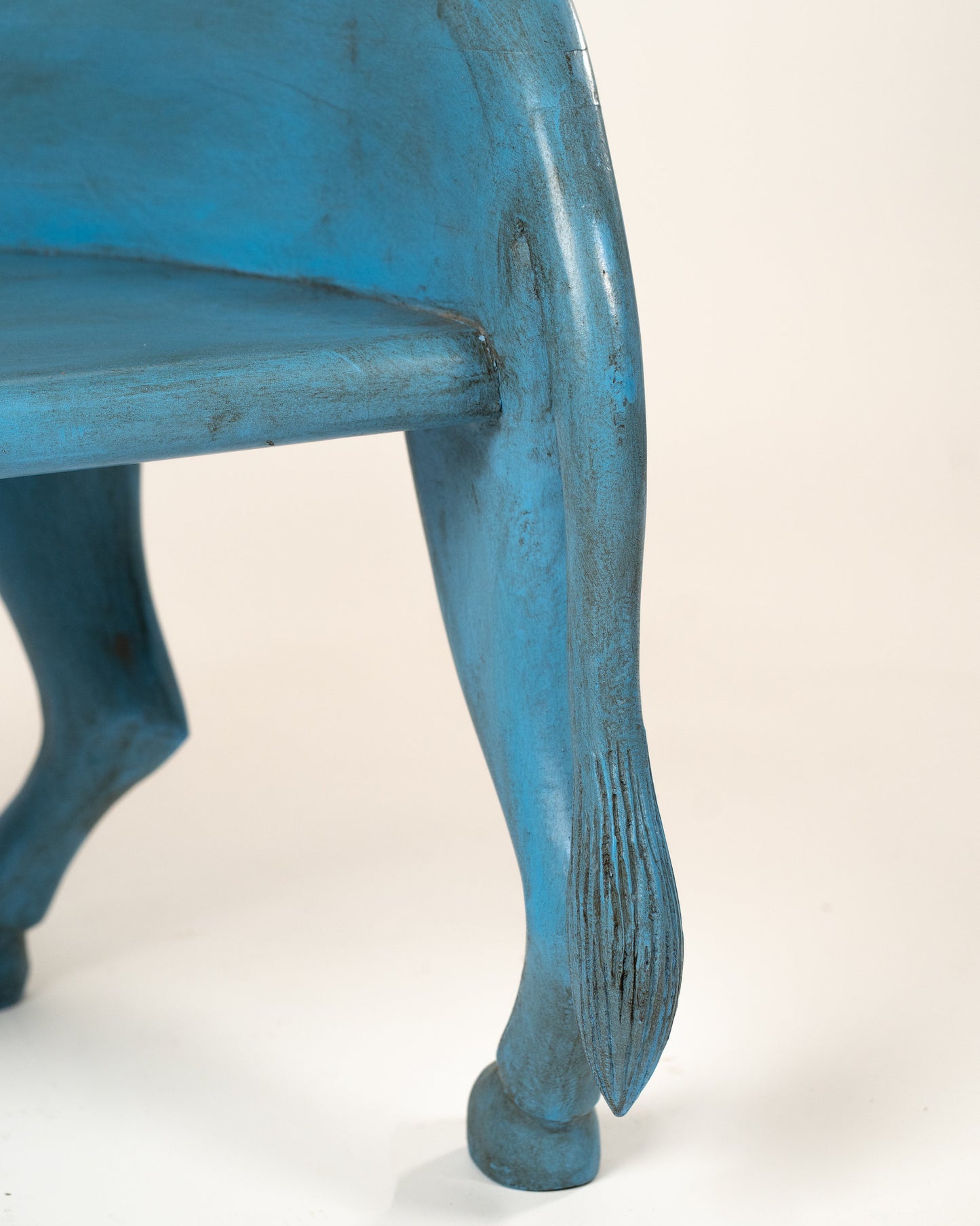 L'ÎLE BLEUE - PETITE CHAISE CHEVAL BOIS BLEU