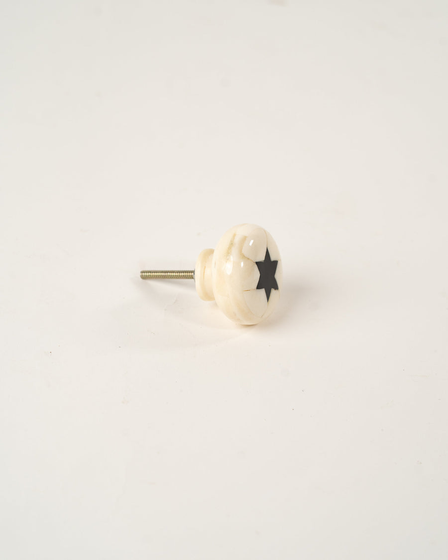 L'ÎLE BLEUE - POIGNÉE ÉTOILE EN OS