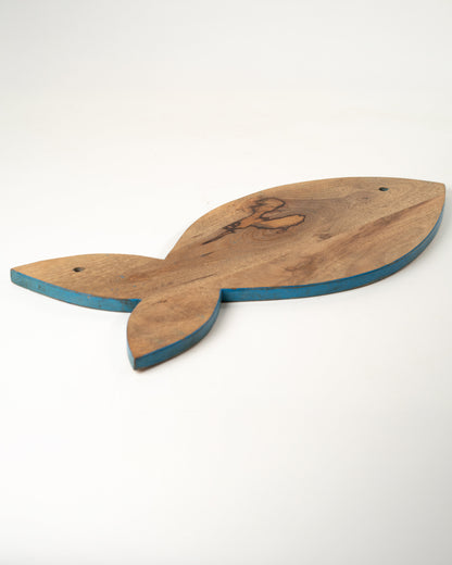 L'ÎLE BLEUE - PLANCHE A DECOUPER POISSON BLEU