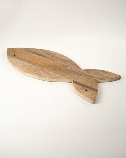 L'ÎLE BLEUE - PLANCHE A DECOUPER POISSON BLANC