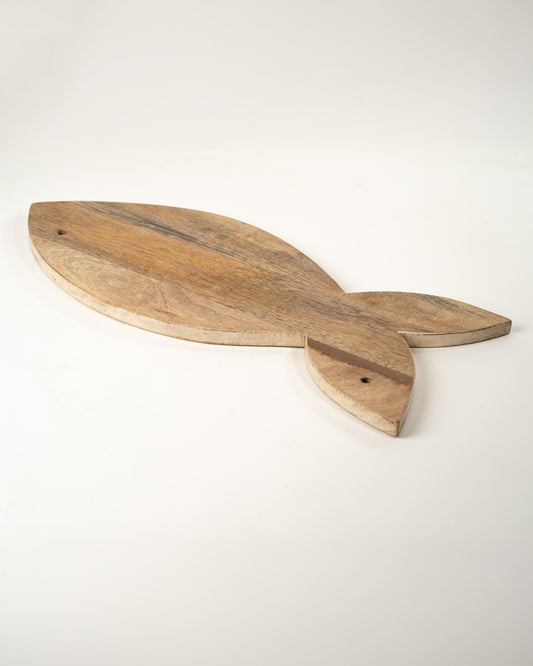 L'ÎLE BLEUE - PLANCHE A DECOUPER POISSON BLANC