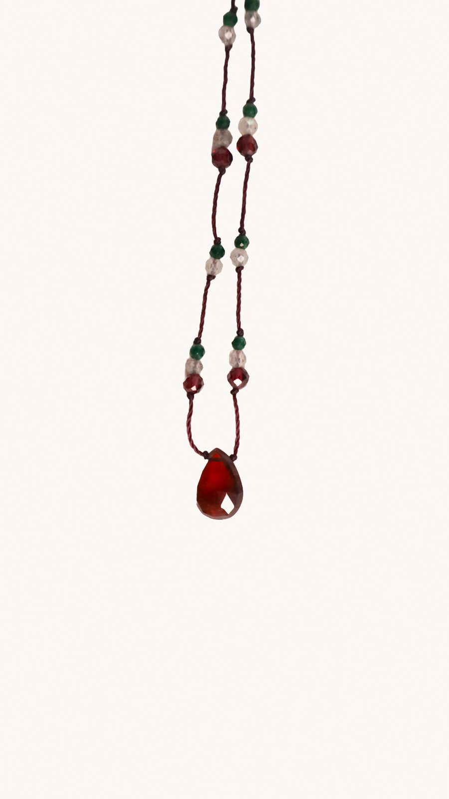 RHAKI ME - Collier Pour Femme En Quartz Fumé