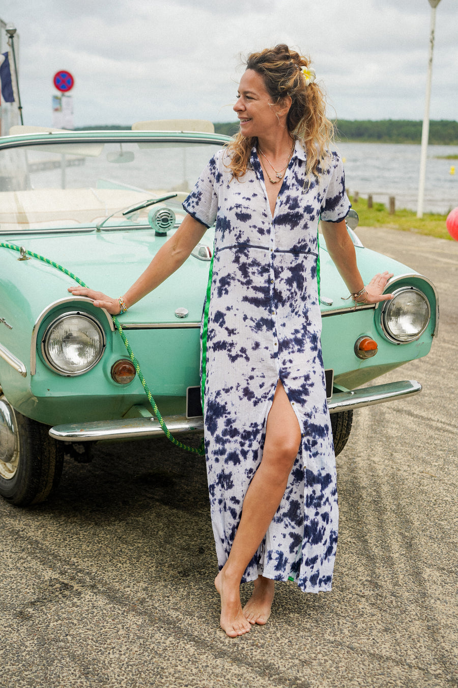 THE BLUE ISLAND - Blue Mitou Dress