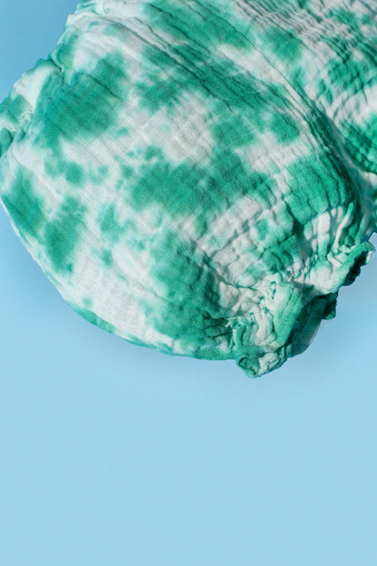 L'ÎLE BLEUE - Bloomer Gaze de Coton Tie & Dye Vert