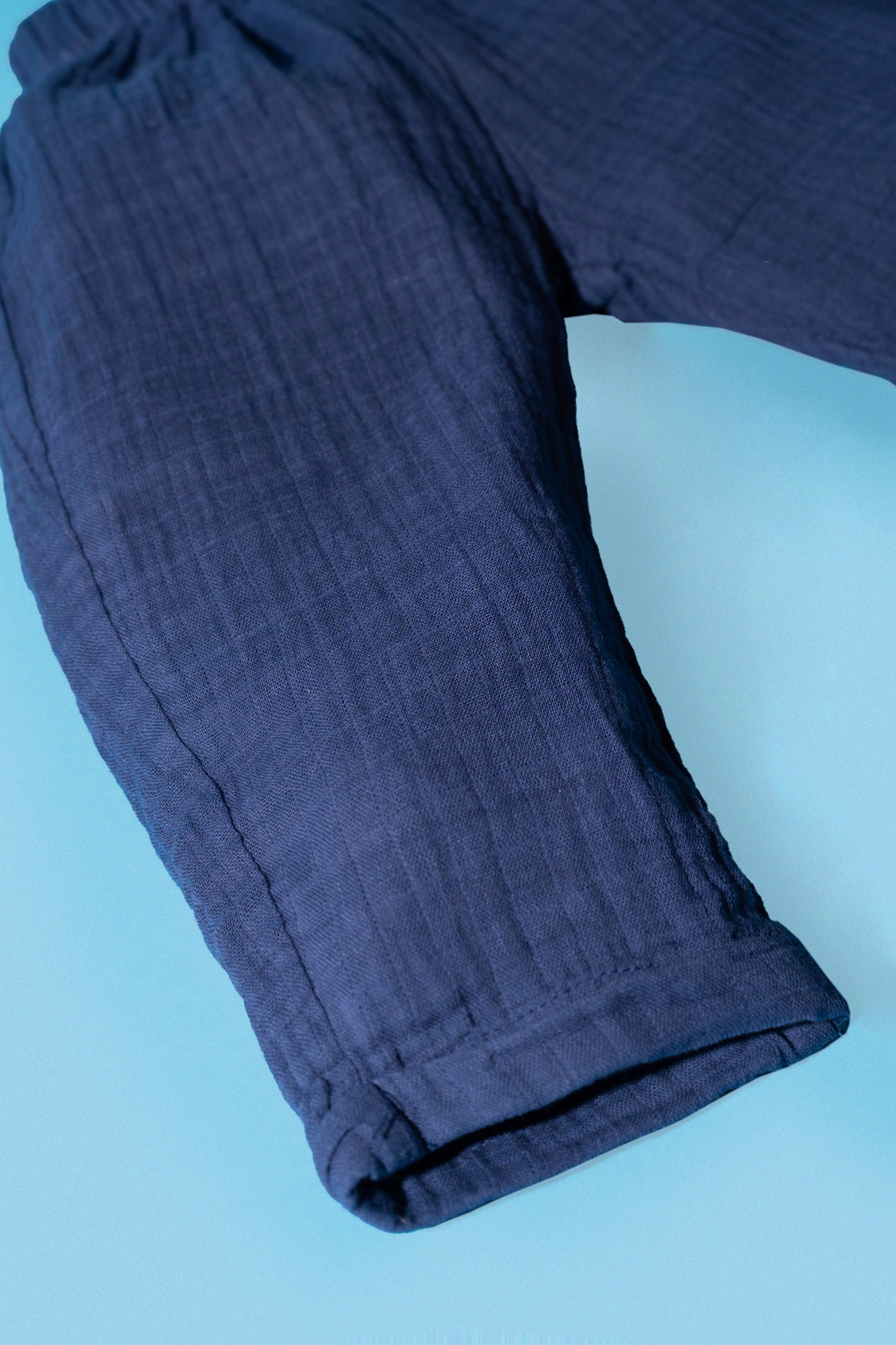 L'ÎLE BLEUE - Pantalon Gaze de Coton Bleu