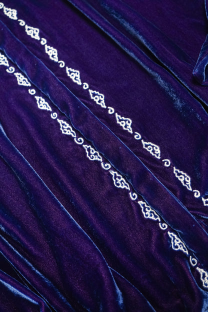 CATHERINE EMBROIDERY BLUE PURPLE OVERSHIRT