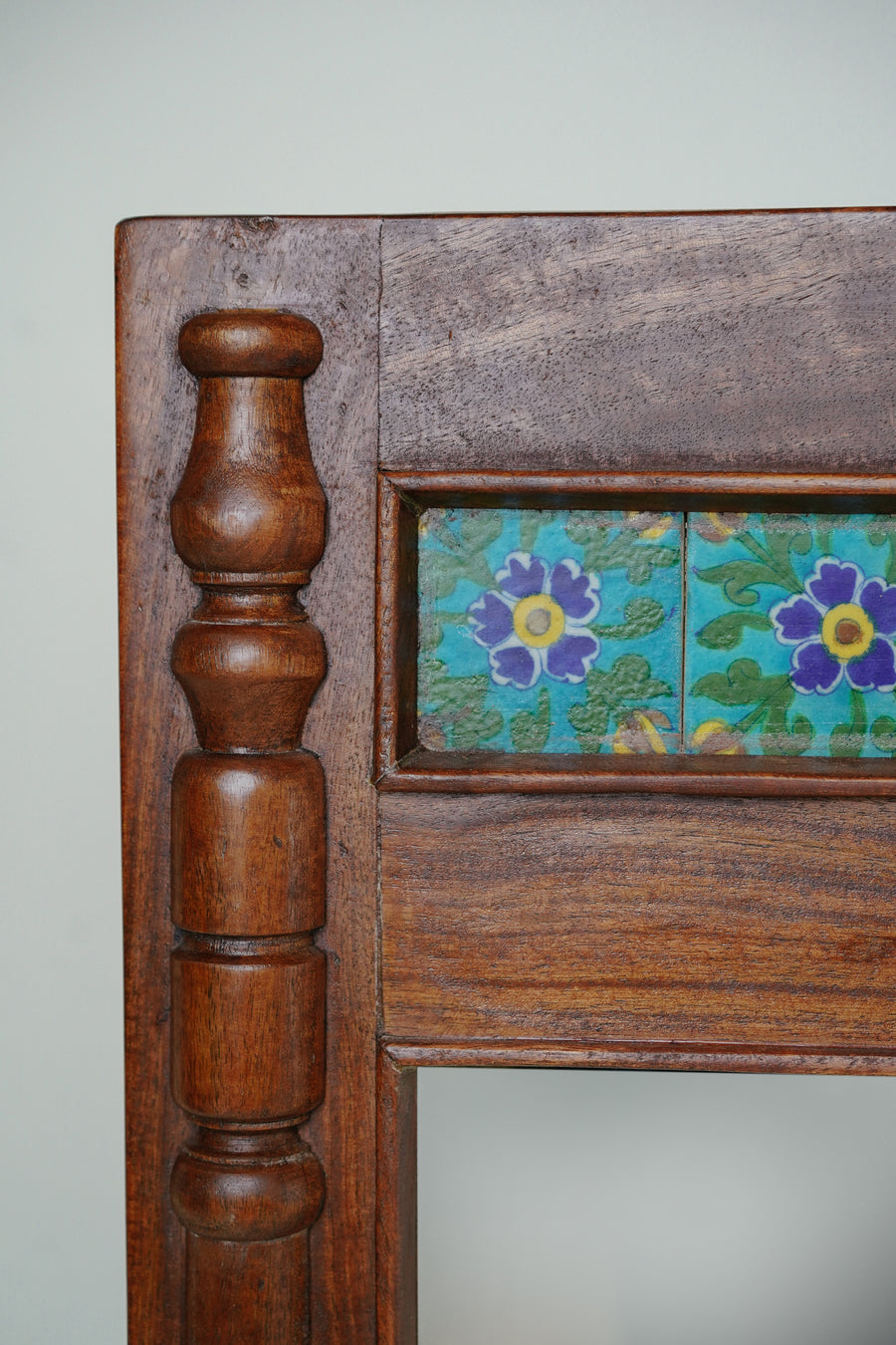 THE BLUE ISLAND - Wood and Ceramic Mirror