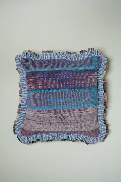 L'ÎLE BLEUE - Housse de Coussin Kantha 11