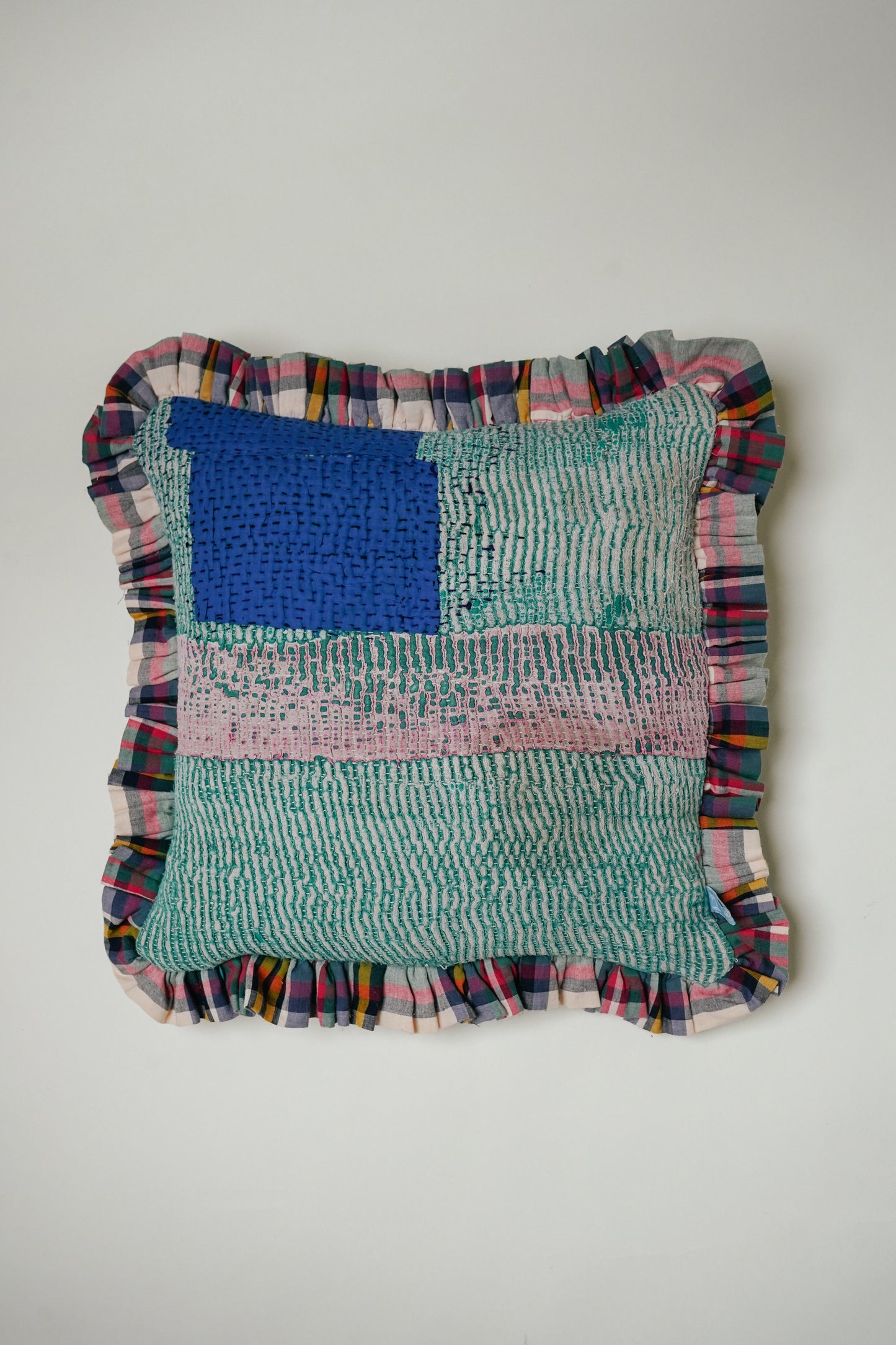 L'ÎLE BLEUE - Housse de Coussin Kantha 11