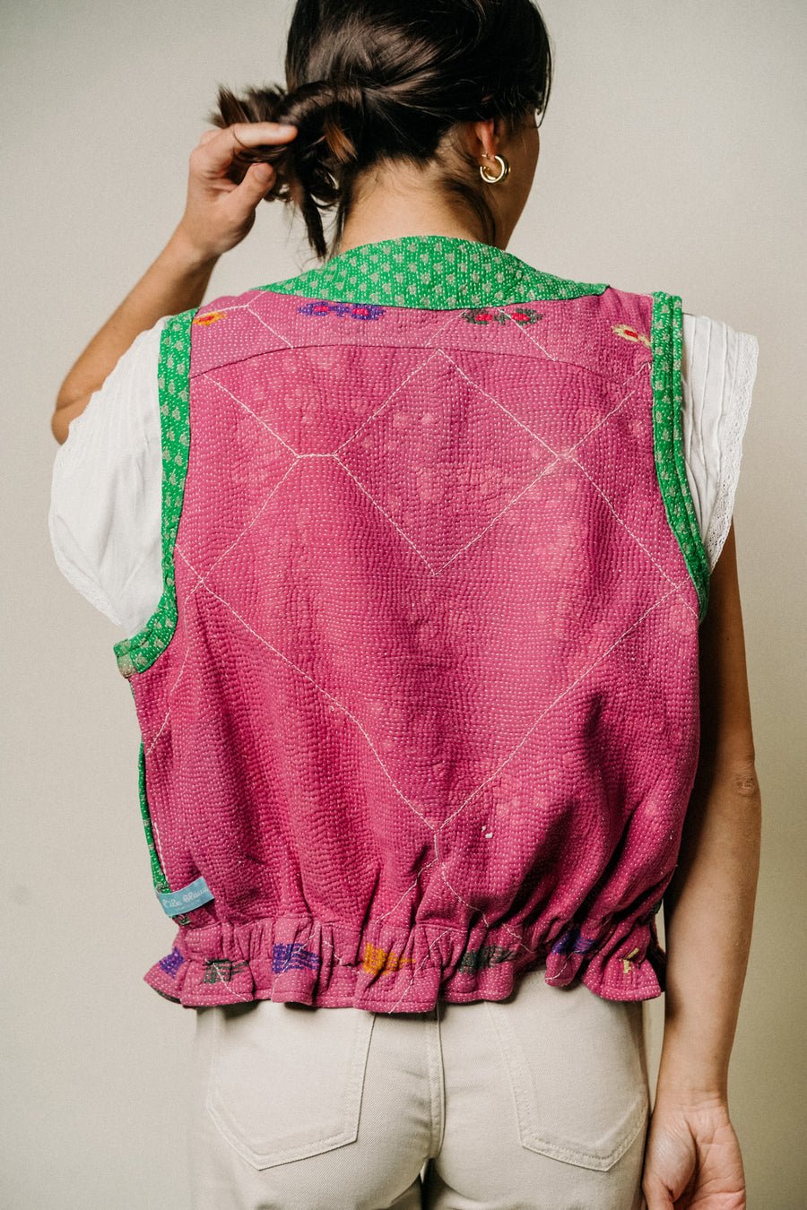 THE BLUE ISLAND - Kantha Sequin Vest