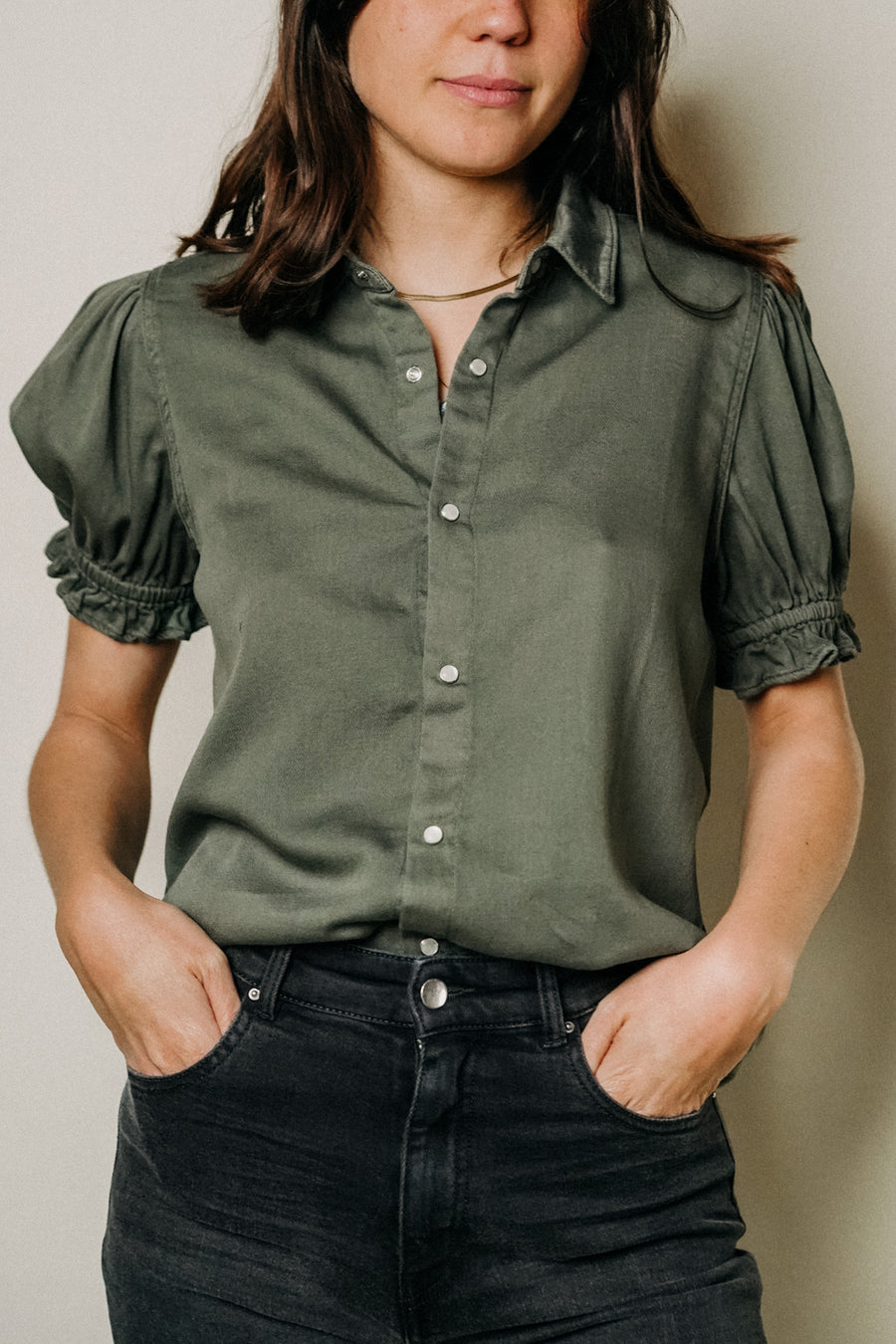 ACQUAVERDE - Janet Military Blouse