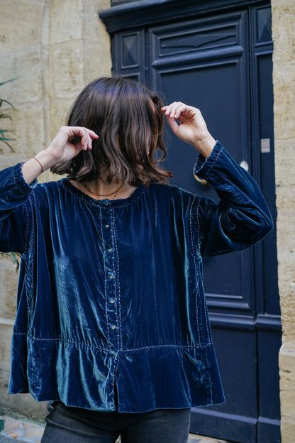 L'ÎLE BLEUE - Blouse Frieda Denim Blue