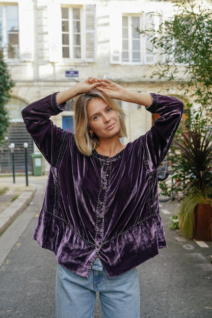 L'ÎLE BLEUE - Blouse Frieda Dark Mauve