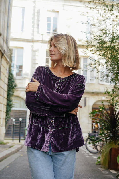 L'ÎLE BLEUE - Blouse Frieda Dark Mauve