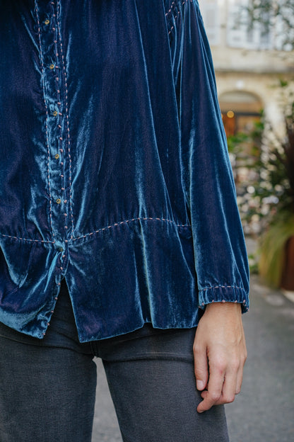 L'ÎLE BLEUE - Blouse Frieda Denim Blue