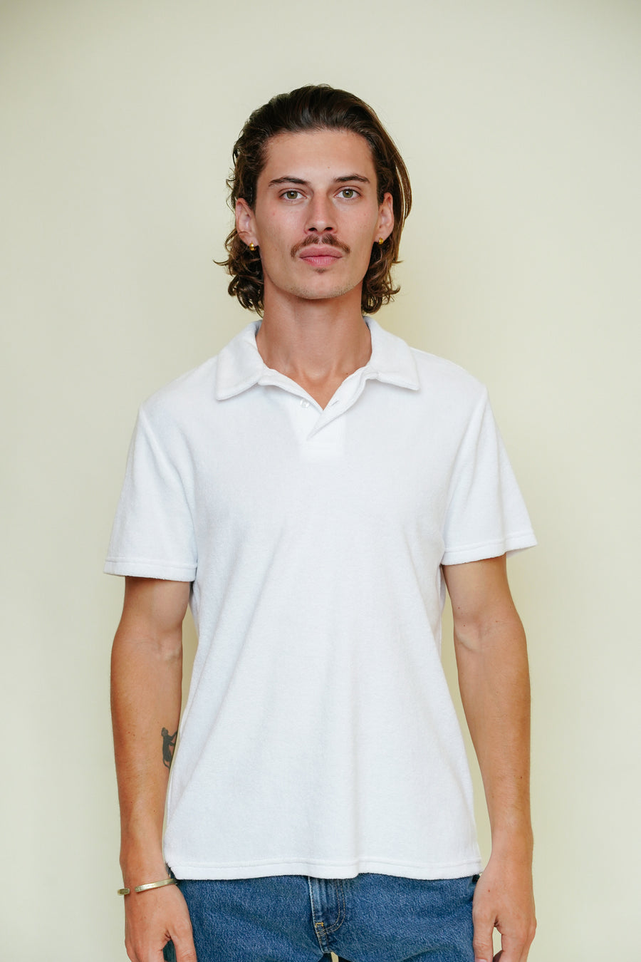 OPALA - Polo en Éponge Blanc