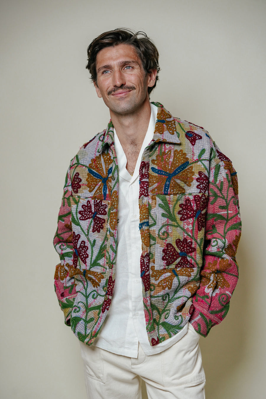 L'ÎLE BLEUE - Veste Kantha Ongole