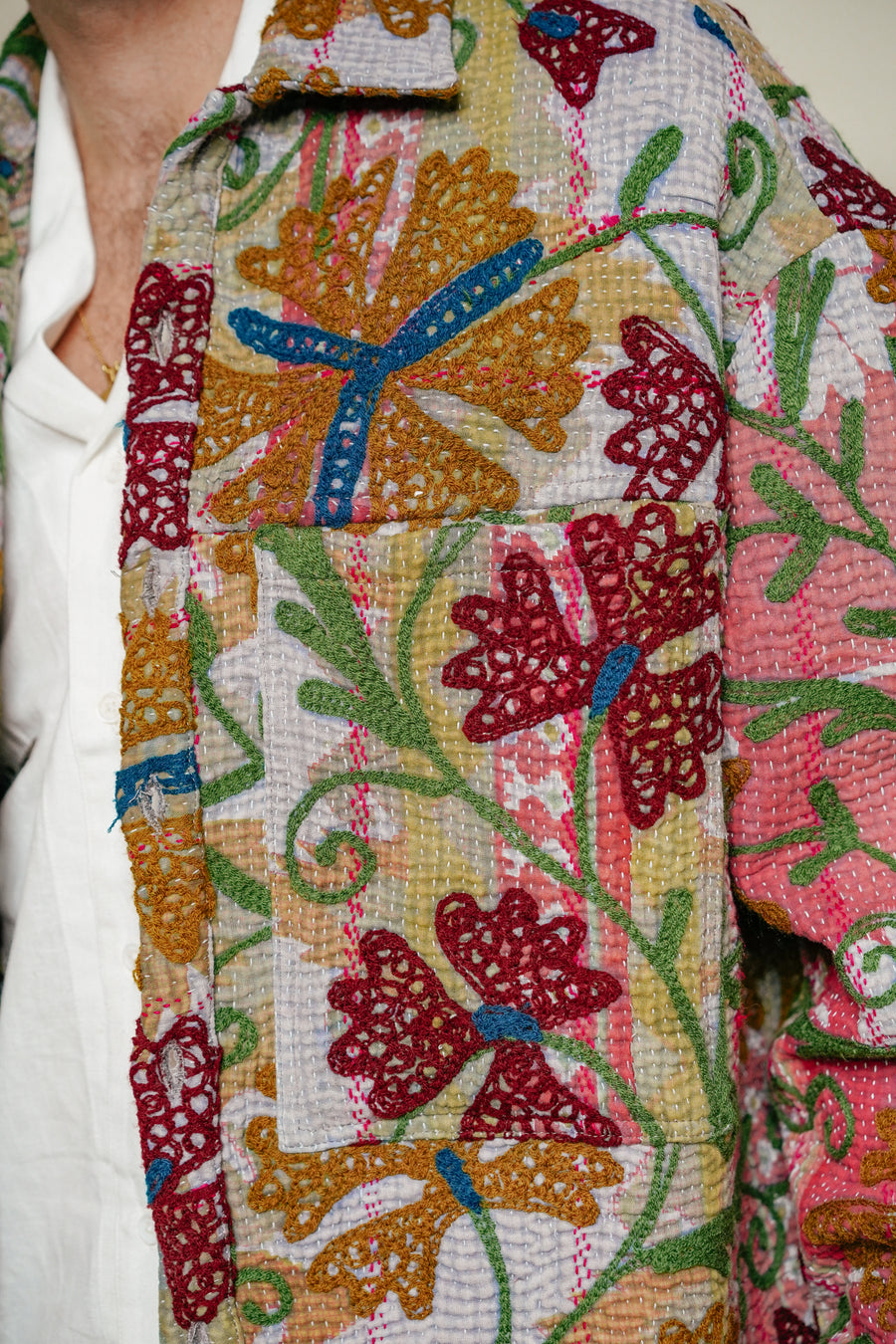 L'ÎLE BLEUE - Veste Kantha Ongole