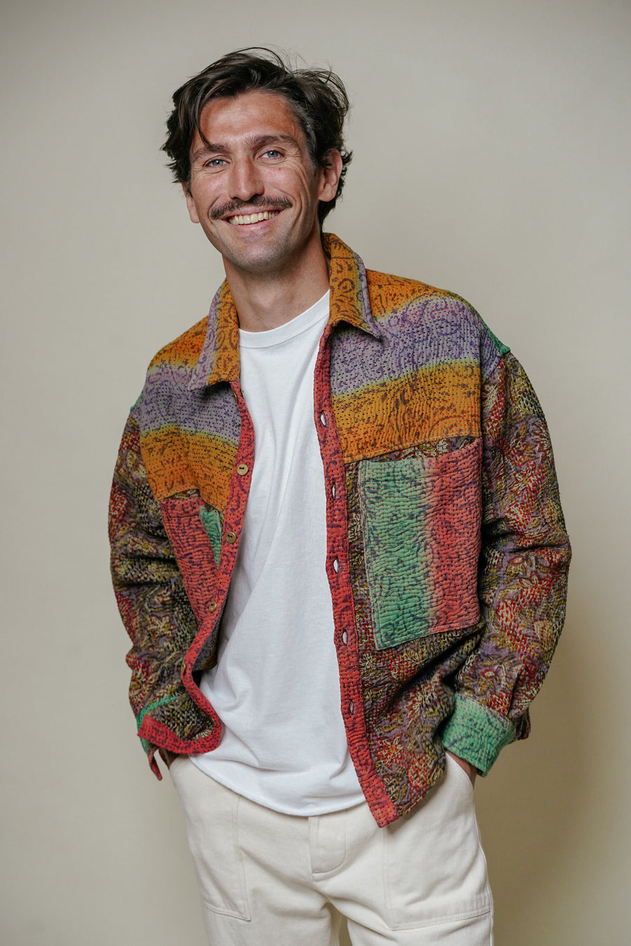 L'ÎLE BLEUE - Veste Kantha