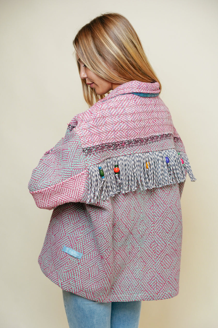 THE BLUE ISLAND - Kantha Jacket - Fringe
