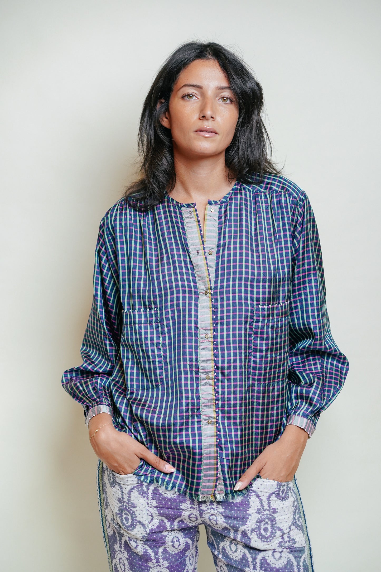 L'ÎLE BLEUE - Blouse Kamini Silk Navy