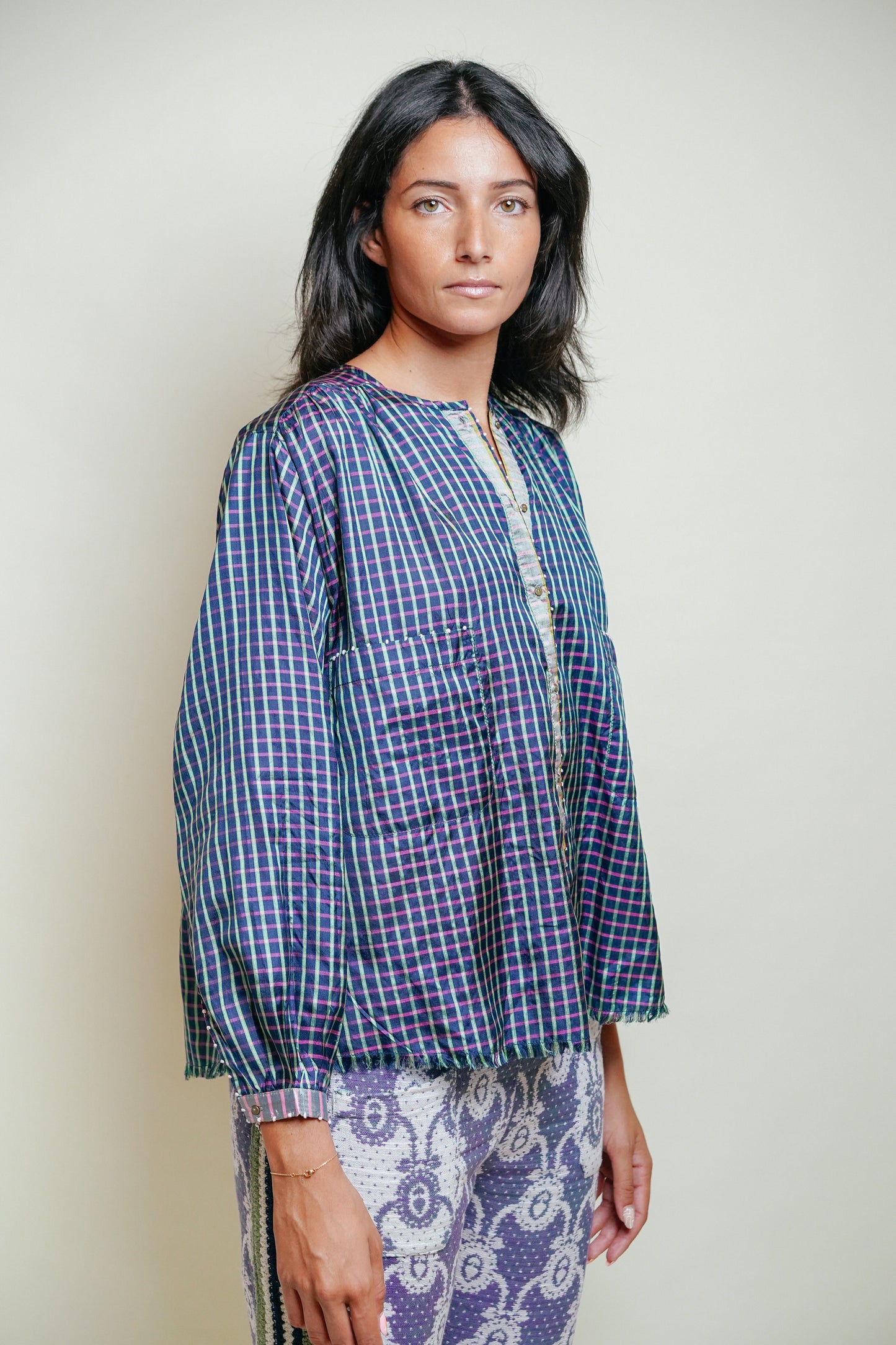 L'ÎLE BLEUE - Blouse Kamini Silk Navy