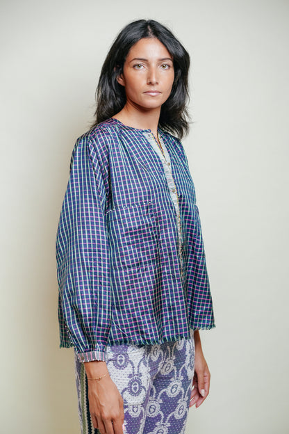 L'ÎLE BLEUE - Blouse Kamini Silk Navy