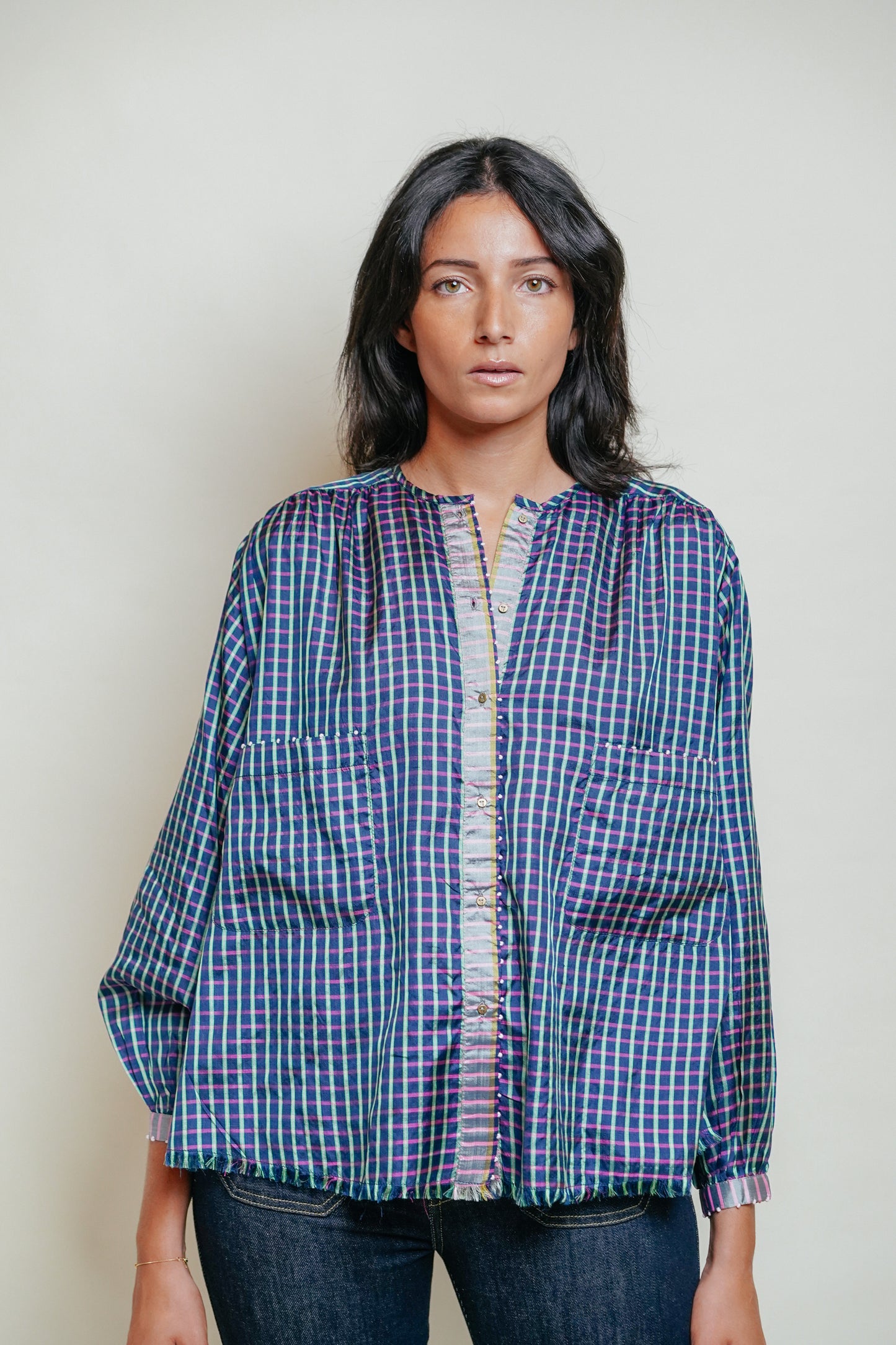 L'ÎLE BLEUE - Blouse Kamini Silk Navy