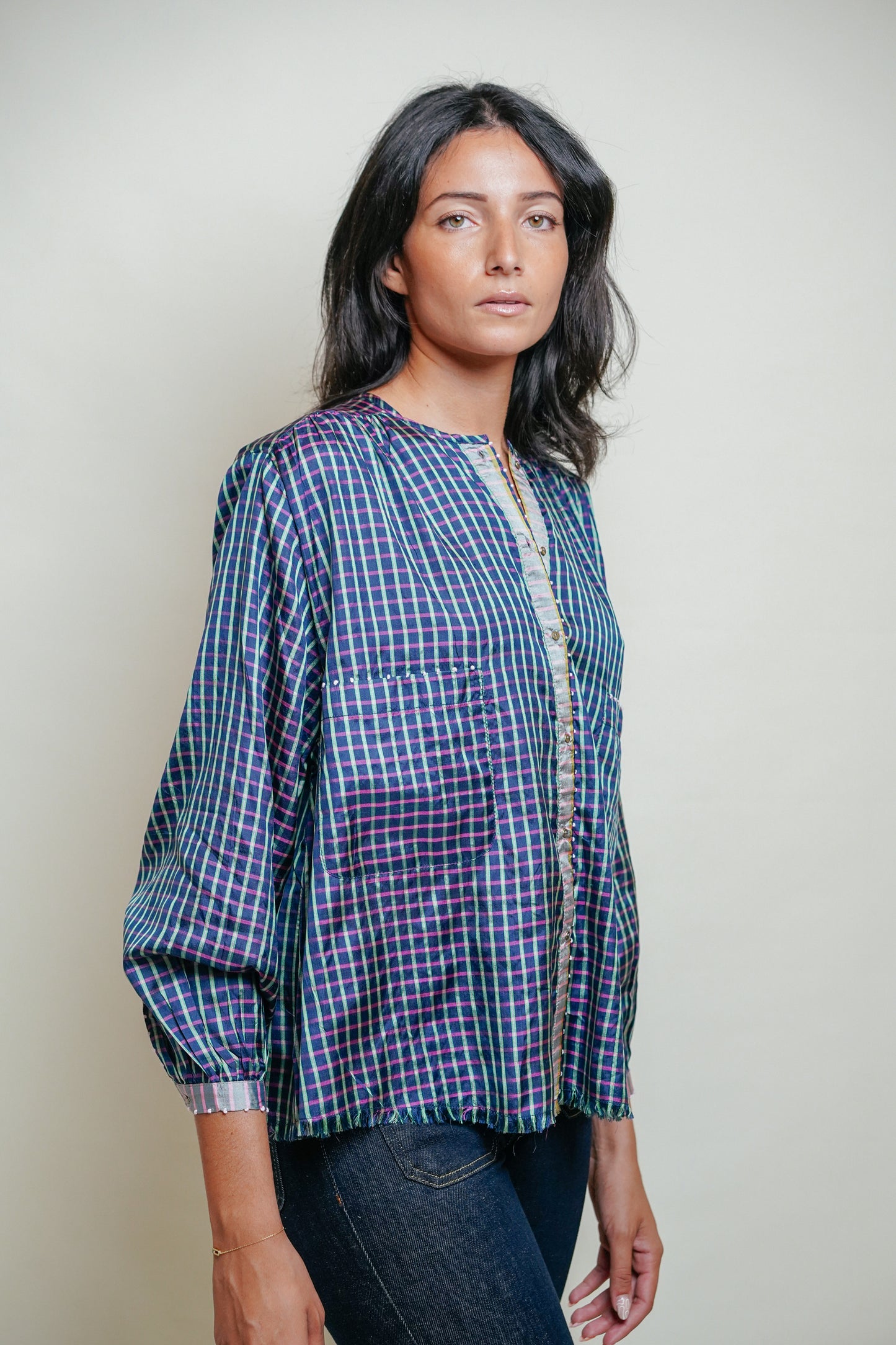 L'ÎLE BLEUE - Blouse Kamini Silk Navy