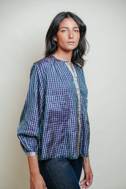 L'ÎLE BLEUE - Blouse Kamini Silk Navy