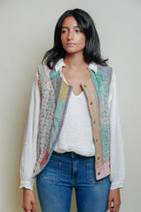 L'ÎLE BLEUE - Gilet Kantha - Sequins